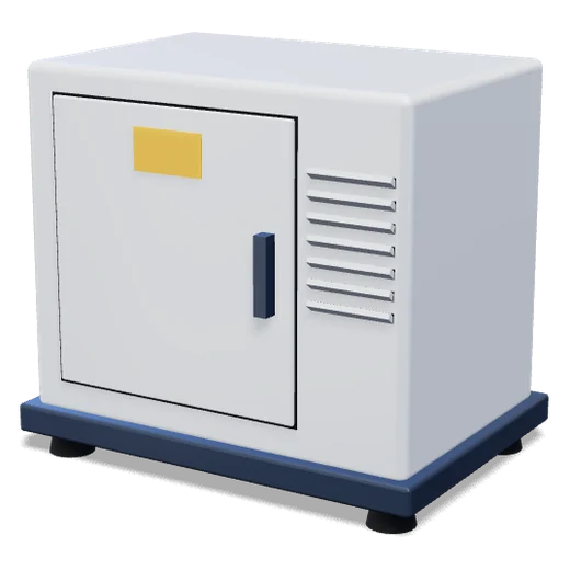 Powder-coated machine guard enclosure with louvered panel